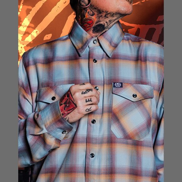 DIXXON FLANNEL x KILLSWITCH ENGAGE Flannel Shirt Collab - Men's Large - Picture 10 of 10